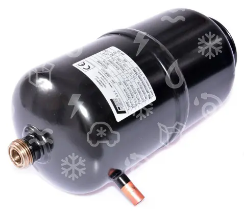 sběrač chladiva, 45 BAR,  2,3 l, vstup 10 mm ODS, výstup 1